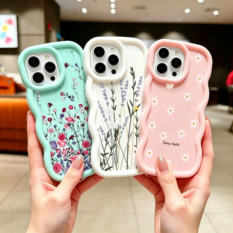 Daisy Flowers Pink White Soft Phone Case For Samsung Galaxy A54 A35 A25 A26 A17 A07 A27 A06 A05 A05S A52 A53 S20 S21 FE Cover