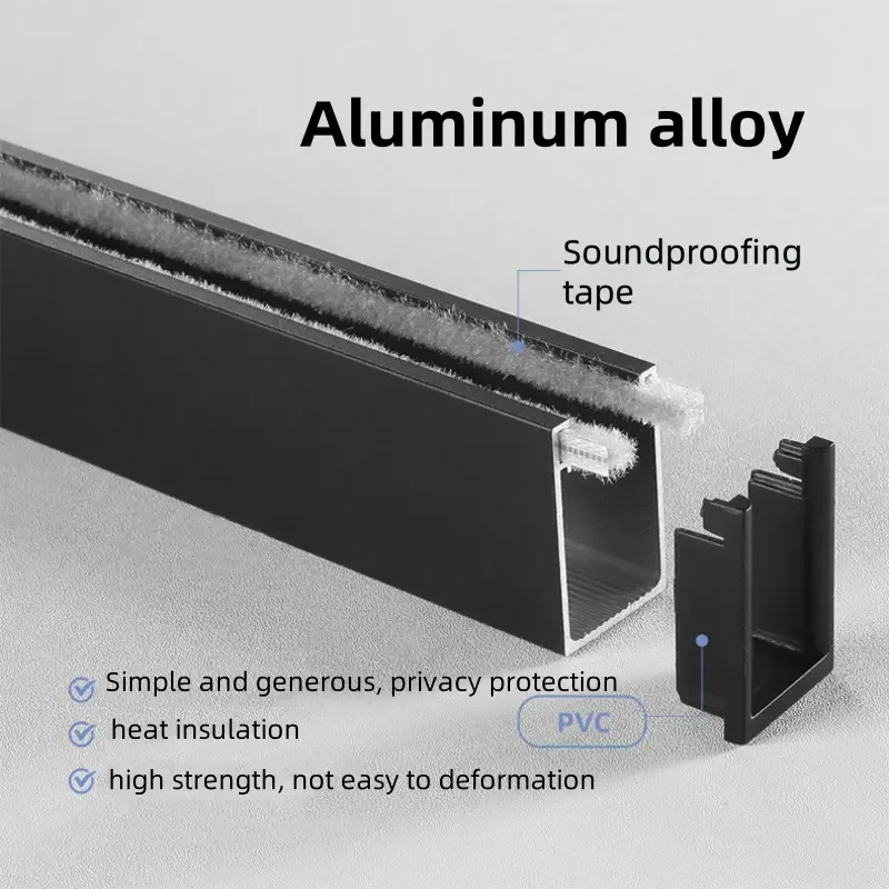 Best Quality Aluminum Material U Channel 100% Blackout Light Blockers for Window  Blinds