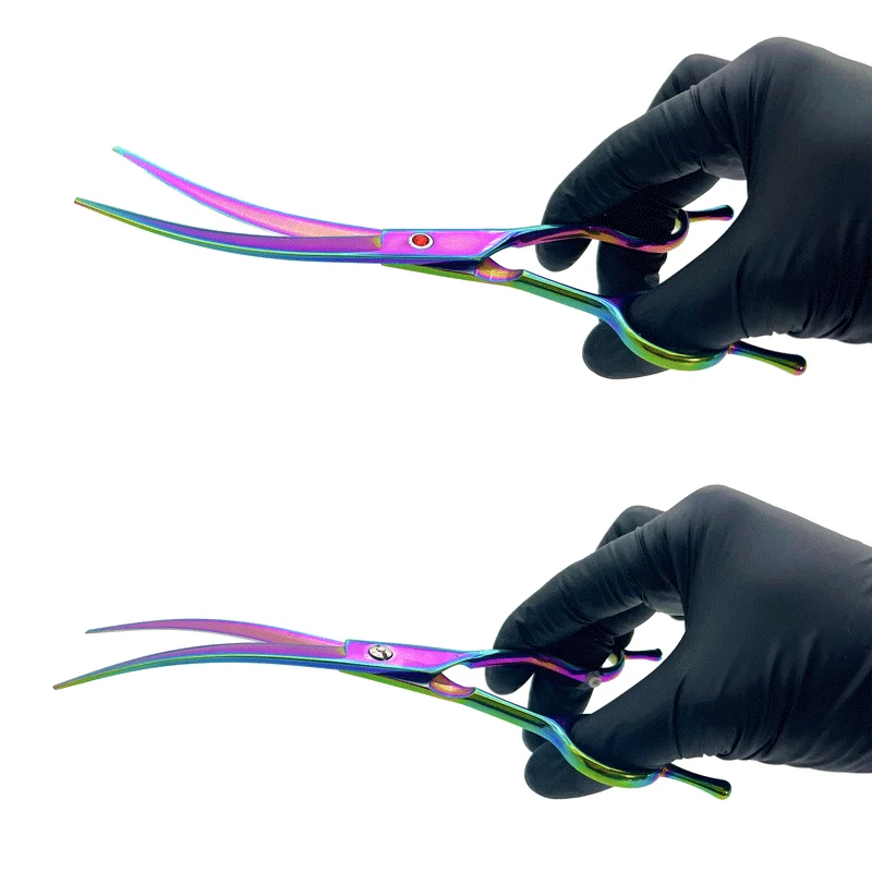 7Inch Pet Grooming Dog Scissors set Right and Left Hand Dog Grooming Hair Shears Professional Thinning Scissors