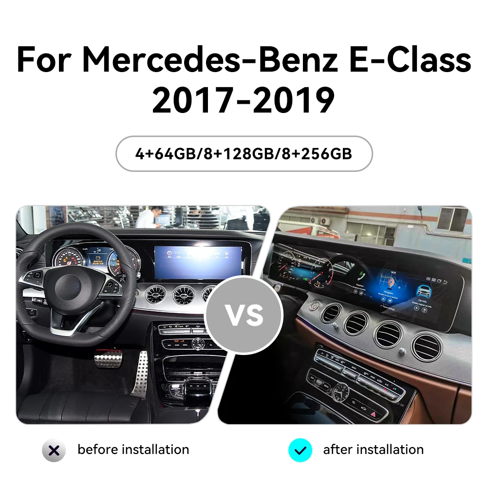 Android dual Screen For Mercedes Benz E-class 2017-2019 Multimedia Car Radio Player Screen,LCD Digital Dashboard