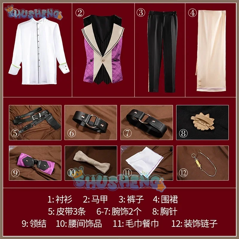 Shusheng Vtuber ساكي والخيول تأثيري حلي كوس لعبة أنيمي حفلة موحدة هالوين لعب دور الملابس الملابس