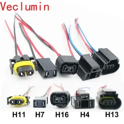 Female Adapter Sockets Pigtail Wiring Harness Connector Holder Plug for Headlight Fog Light Retrofit H4 H7 H11 H13 H16 5202