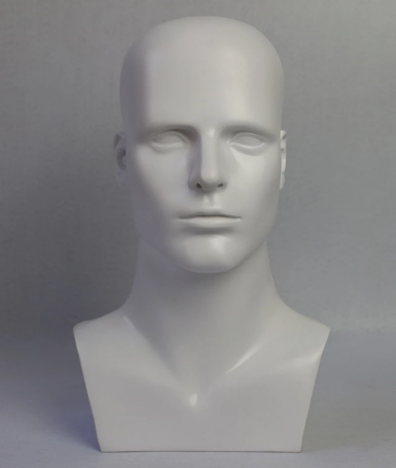 Fiberglass Male Mannequin Dummy Head for Wigs Hat Display Manikin Doll Heads