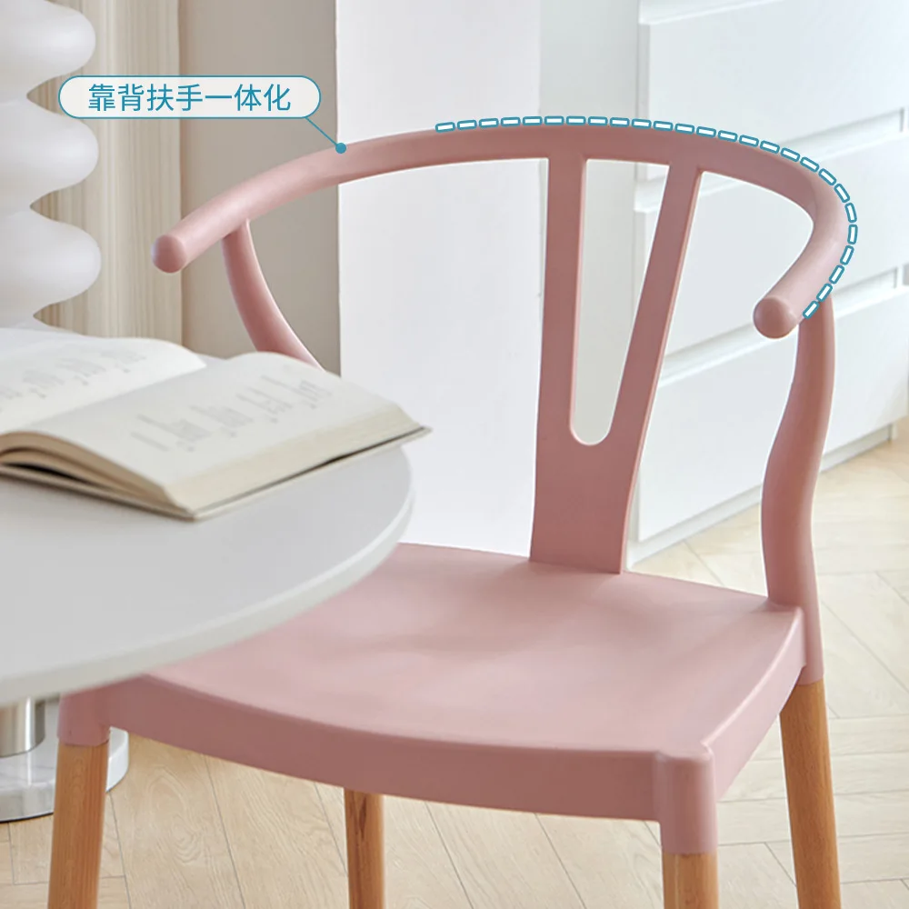 중국 복고풍 의자 회의 의자 차 플라스틱 뒤 식사 간단한 사무실 회의