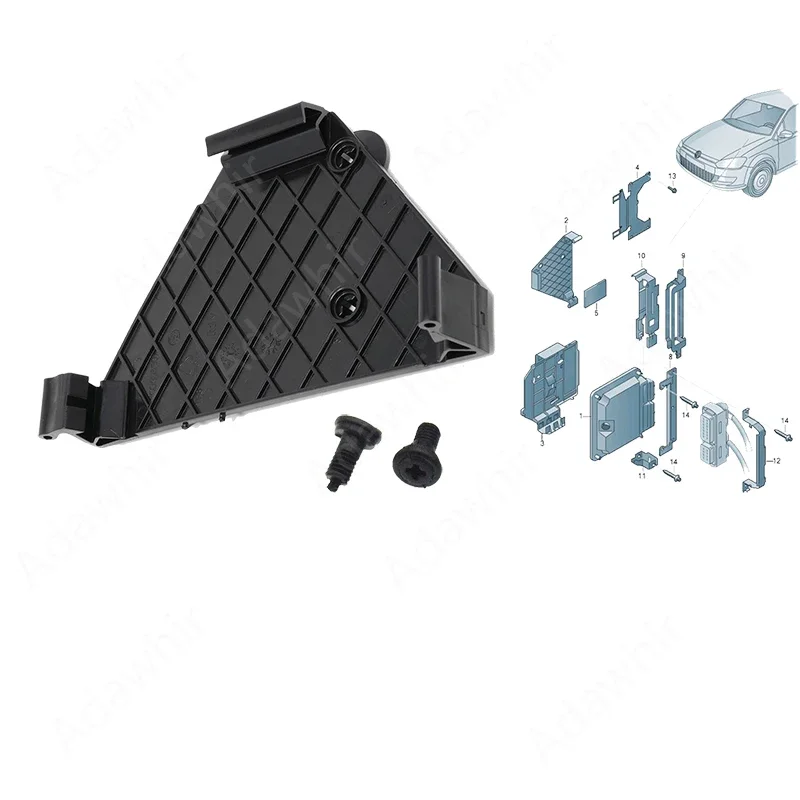 6Q 0906507   Suporte da placa retentora da unidade de controle do computador do motor para VW Polo 9N MK4 6Q0 906 507