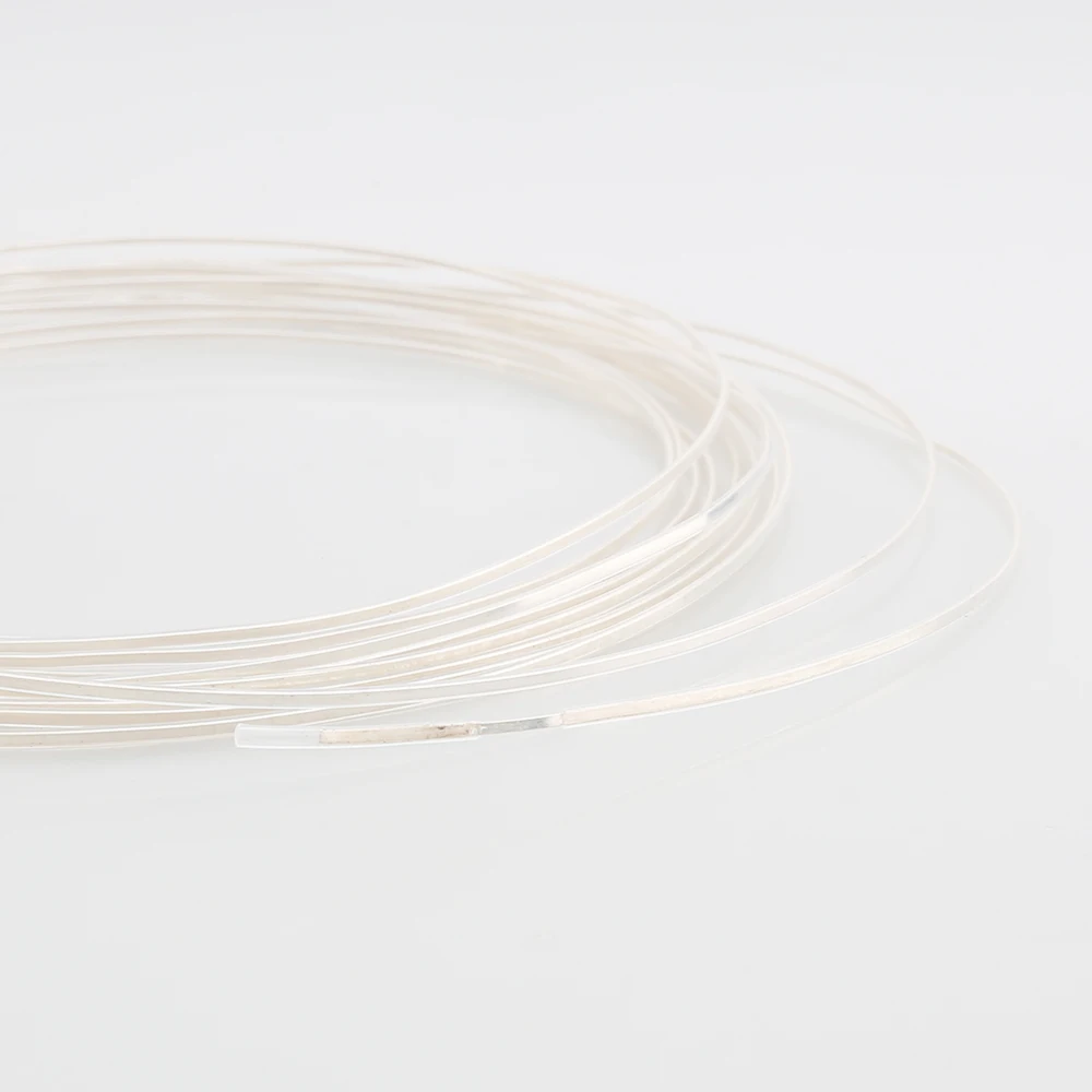 Cable Rectangular de plata de ley 4N 0803 de alta gama, Cable de Audio de 0,78mm x 1,3mm, gancho de Cable de alimentación de altavoz DIY