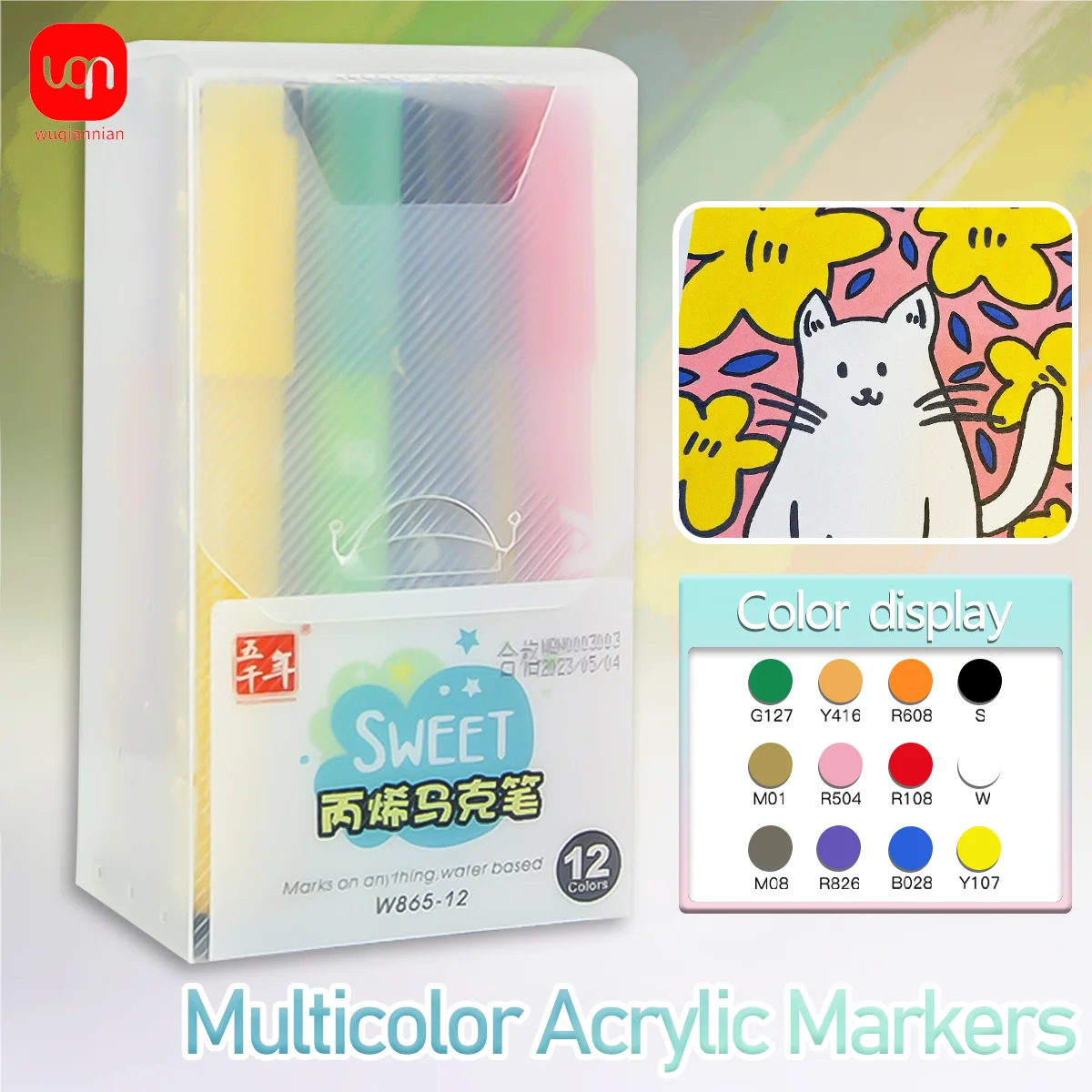 

WQN-12/24/36/48pcs Large Capacity Marker Pen Case Color Marker Professional Art Quick Dry Durable Waterproof Student Stationery
