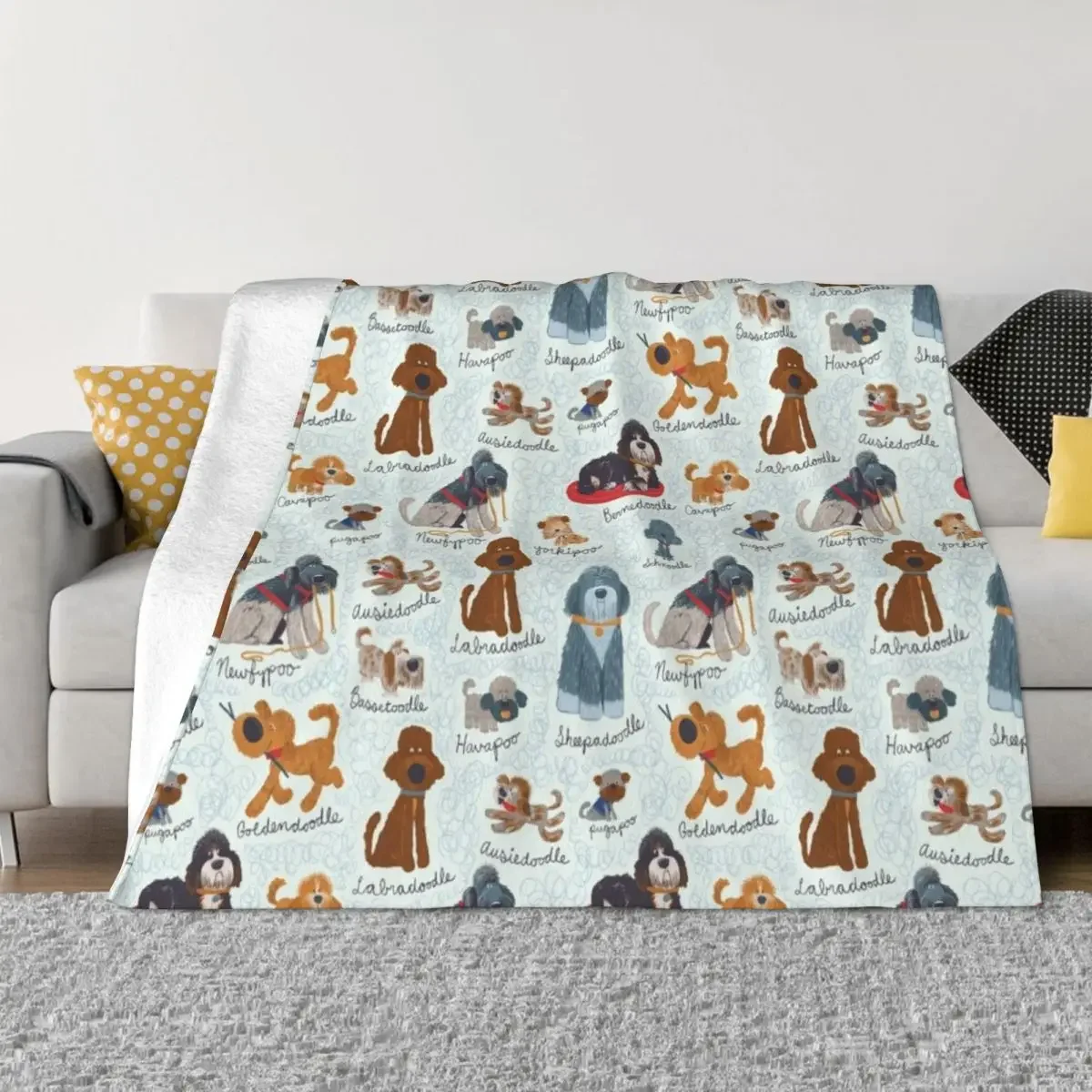 

Oodles of Doodles Throw Blanket Soft Plaid Moving Furry Blankets