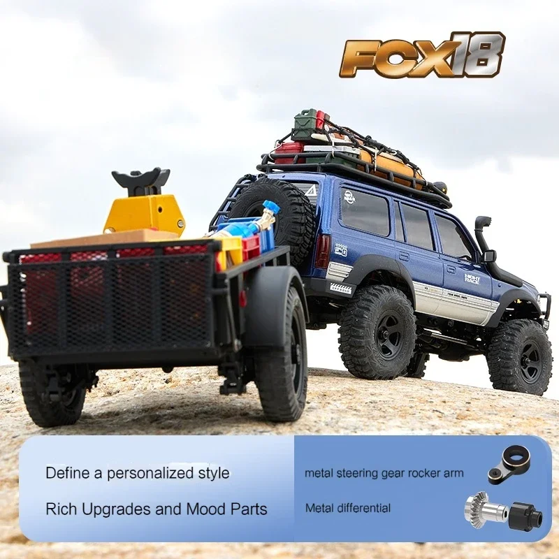 Fms Fcx 1/18 Lc80 Cruiser całkowicie nowy samochód terenowy z napędem na cztery koła zdalnie sterowany symulacja elektryczna pojazd wspinaczkowy