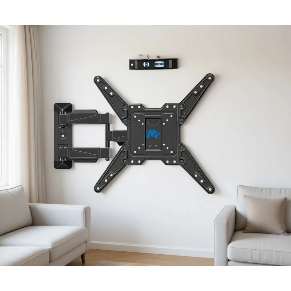 

Полностью регулируемый настенный кронштейн для телевизоров с диагональю от 26 до 55 дюймов, поворотный, с регулируемым кронштейном, VESA 400x400 мм, до 77 фунтов