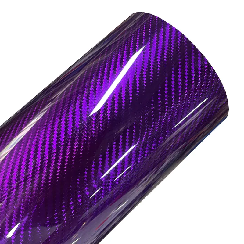 Premium PET Glanz 5D Chrom Lila Carbonfolie Vinyl-Wrapping-Folie Klebefolie Aufkleber Motorrad Auto Wrapping Folie mit Luftkanälen