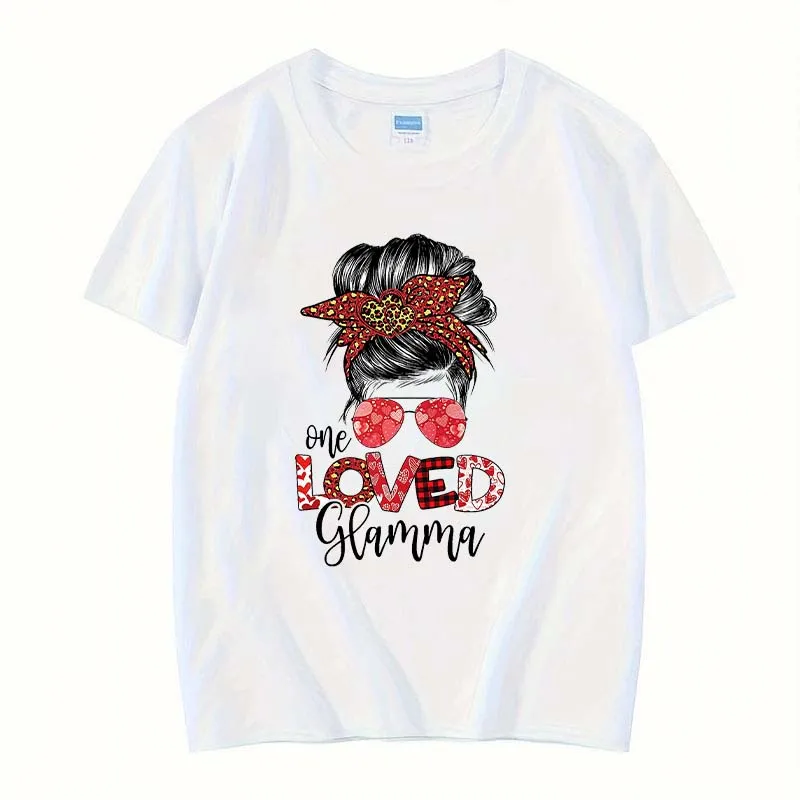 

Sunglasses Girl Printing Ladies Short Sleeve Girlfriend Gift , Round Neck, Multiple Colors, Sizes XS to 3XL 100% Cotton
