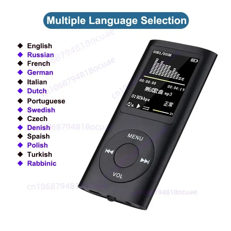 Portable with 1.8" LCD Mp3 Mp4 Support Music Video Media Players for IPod Style Color Screen Sport Cute FM Radio Card Player