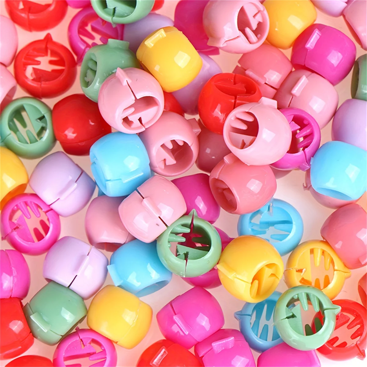 50/100/200pcs Hair Beads,, Cute Mini Hair Claw Clips For Girls