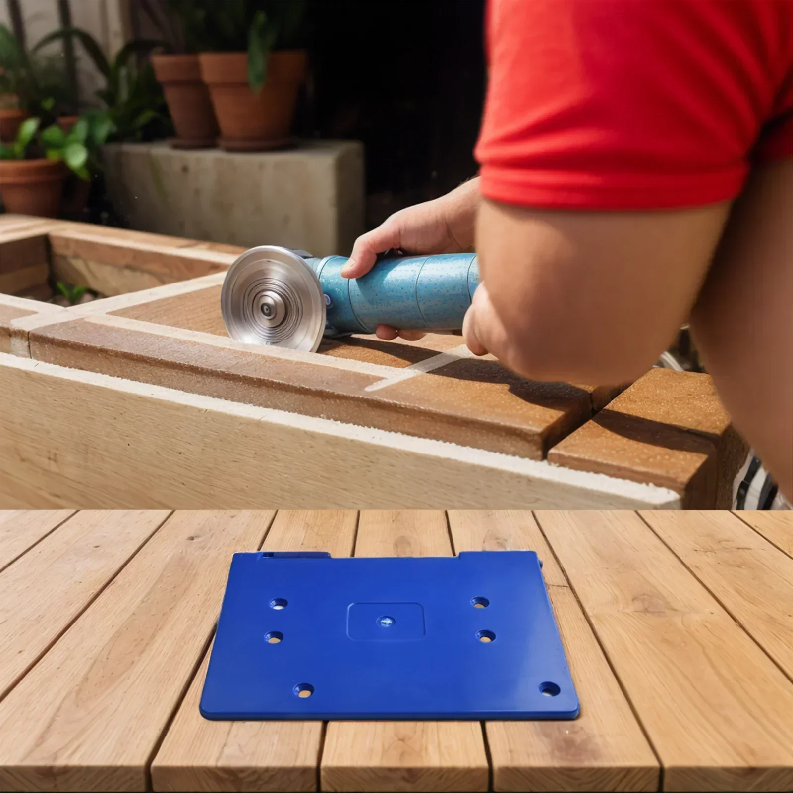 Amoladora angular tipo 100, Base azul, corte de azulejos de Metal, biselado, amoladora angular de chaflán de 45 grados, Bases azules, piezas de herramientas eléctricas