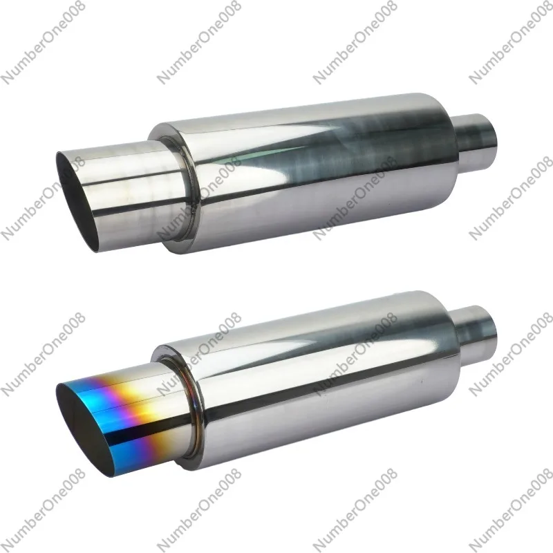 

for Neutral Car Muffler 201 Stainless Steel Pipe Restoration Exhaust Pipe Decorative Muffler Straight Tail Drum Tail Throat