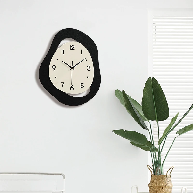 Modern creative digital wall clock twisted irregular shape clock room living room home personality decoration