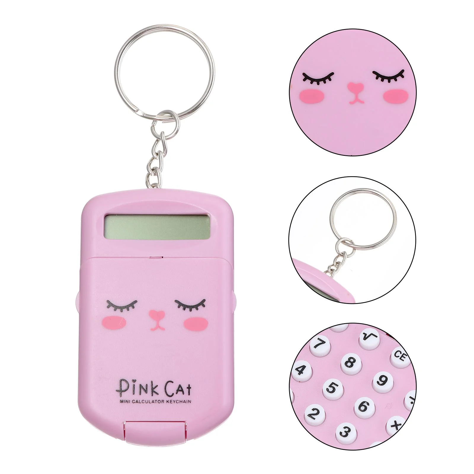 2 Pcs Cute Small Calculator Arithmetic Computer Desktop Backpack Miniature Pink Plastic Cartoon Kids