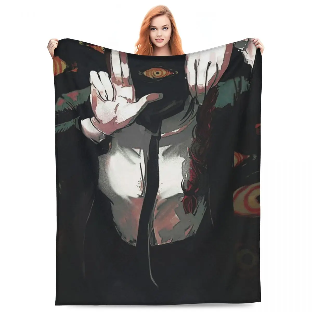 Asa Mitaka Yoru Chainsaw Man Anime Reze Blanket Flannel Sofa Throw Blanket Warm for Couch Bedding Office Throws Bedspread Quilt