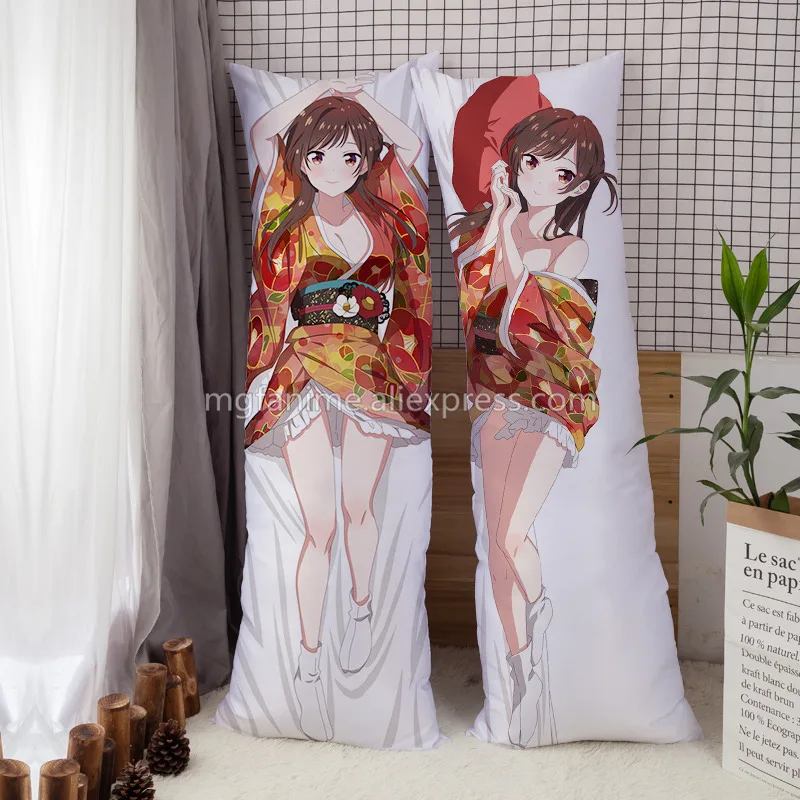 Rent a girlfriend Dakimakura Anime Girl Double-sided Ichinose Chizuru Print Life-size Body Pillow Cover