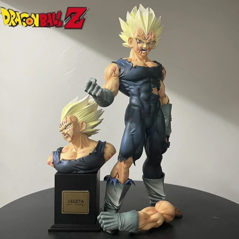 

In stock: Vf Statue, Dragon Ball Z Vegeta Figure, Replaceable Head Sculpture, Majin Vegeta Articulated Figure, 28cm/11.02 inches