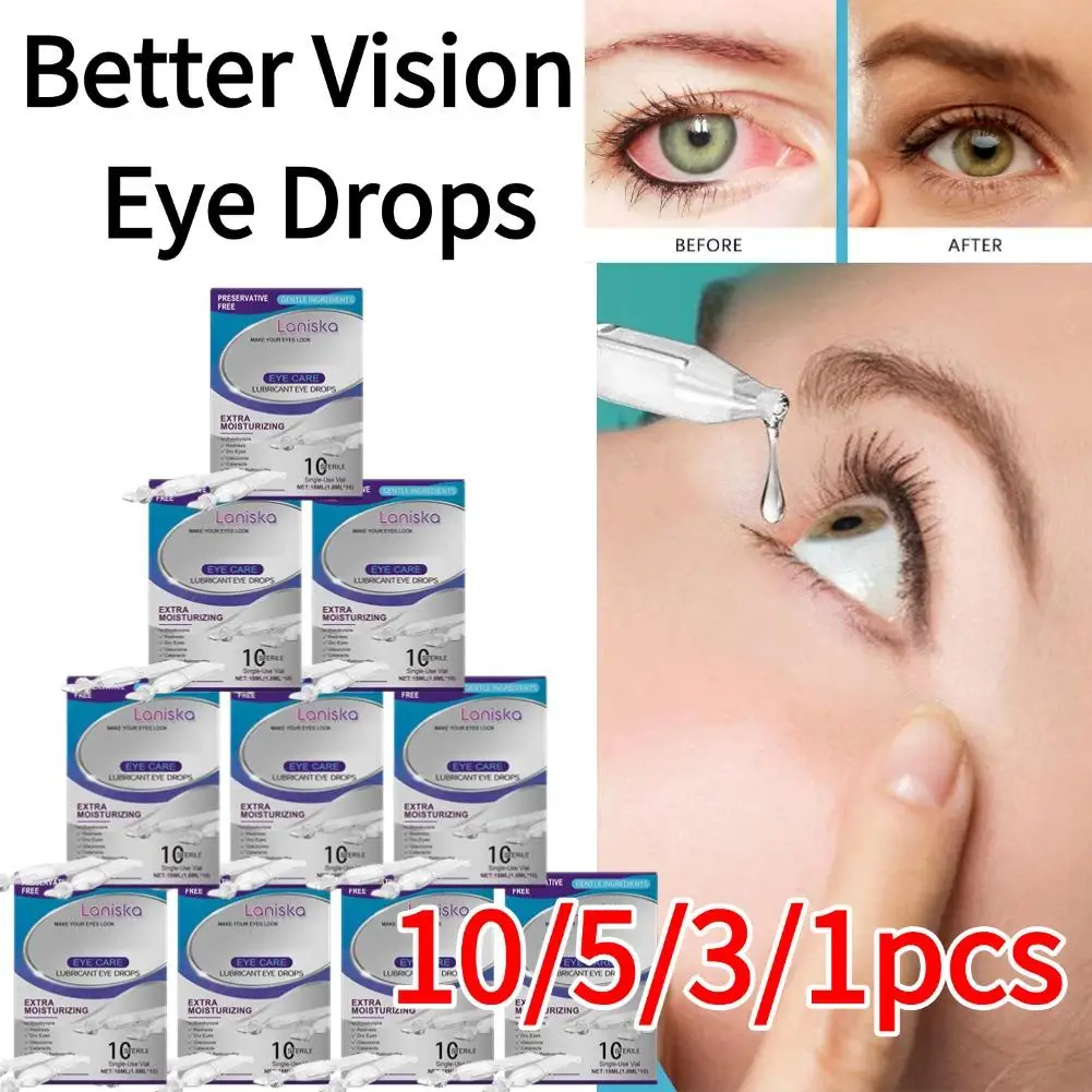 

10/5/3/1Pcs Better Vision Relief Eye Drops Improve Vision Eye Care Liquid Myopia Fatigue Dry Itching Clean Eye Health Care