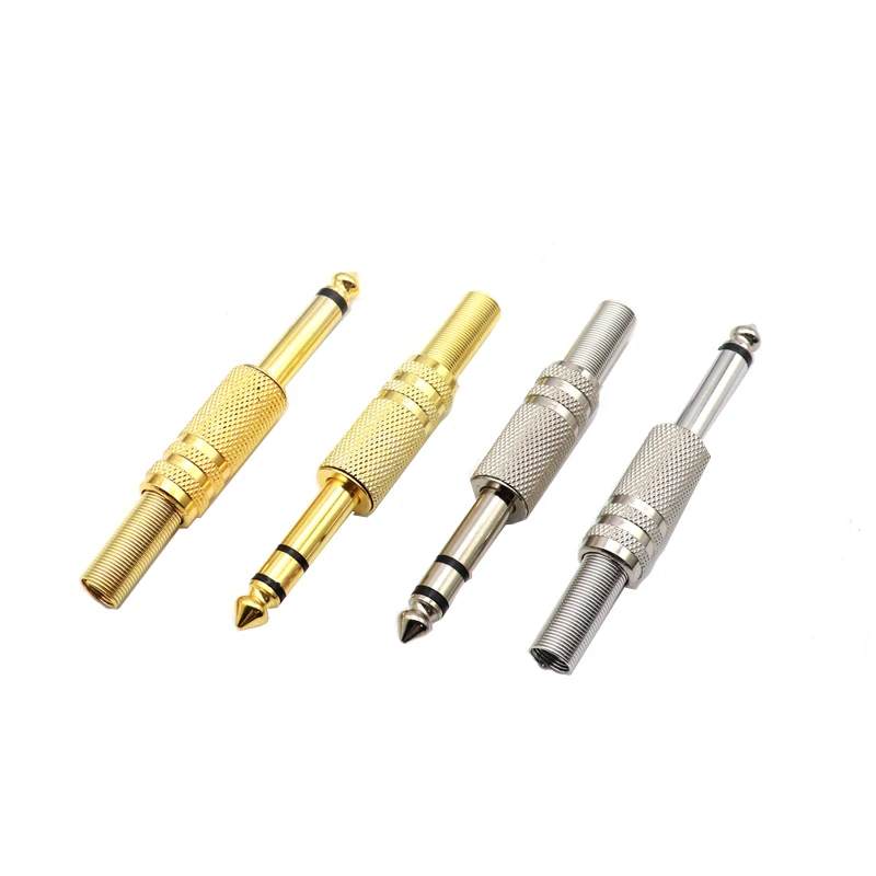 

【10-2PCS】6.35MM large three-core/two-core microphone 6.5 audio plug connector microphone mono/dual channel stereo