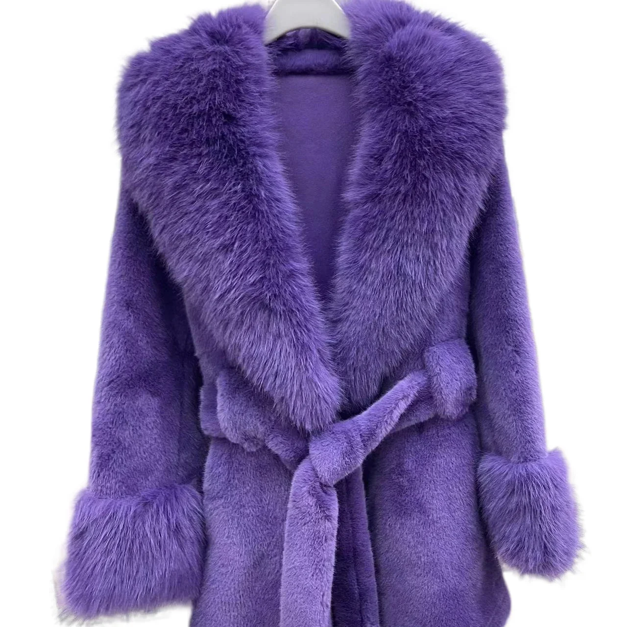 Winter namaakbontjas dames elegante pluizige nepbontjas fleece roze pluche jas mode luxe nertsenbont korte fuzzy bovenkleding