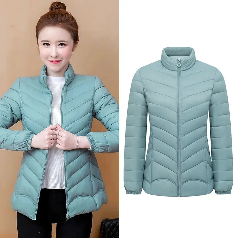 5XL Mother Coat Down Cotton Jacket women\'s Short Clothing Slim Fit Mid-Elderly coat spring Autumn Winter Padded jacket Out Wear