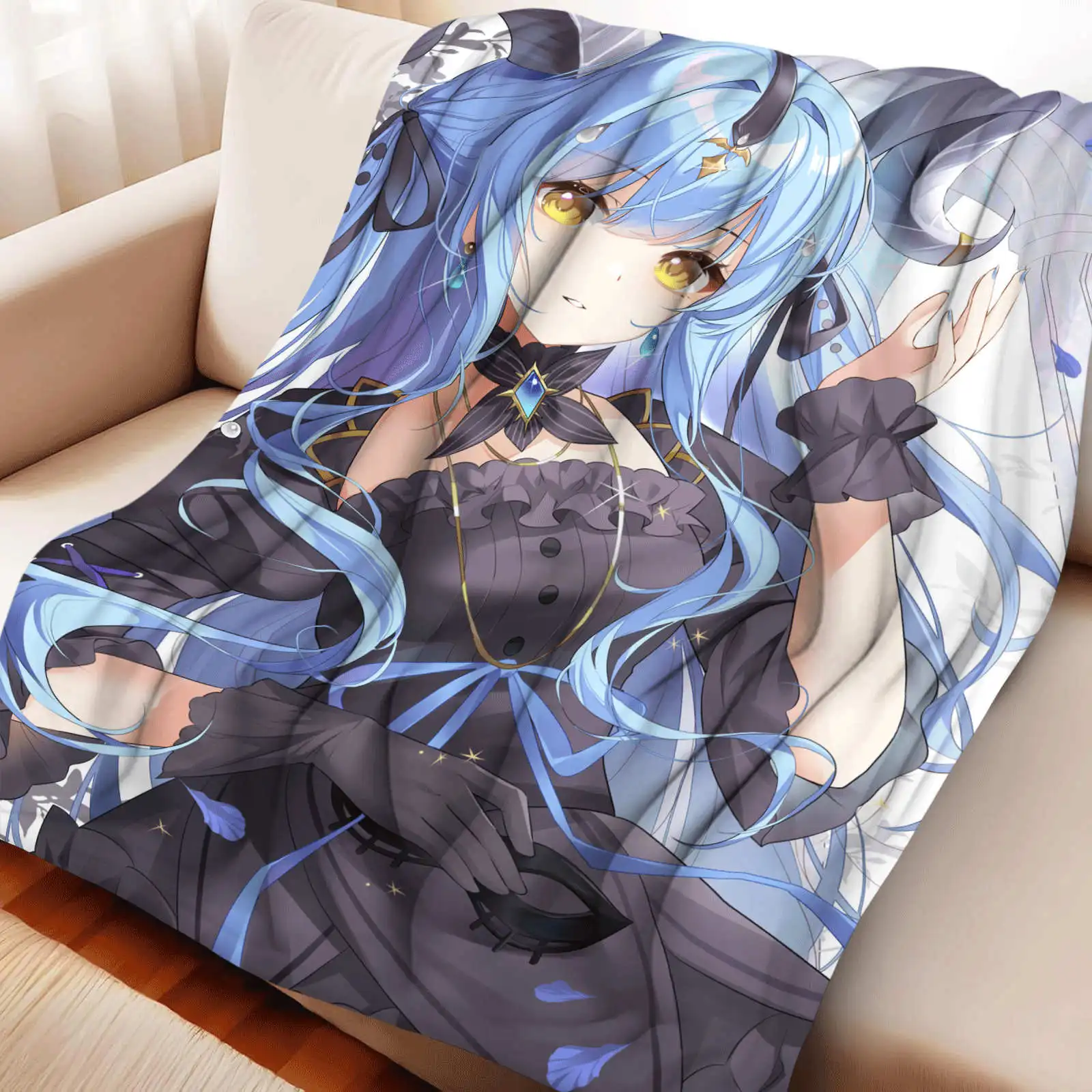 

Фланелевое одеяло с принтом Arknights Sakiko Toyokawa, подходящее для всех сезонов, подходит для гостиной, офиса, дивана