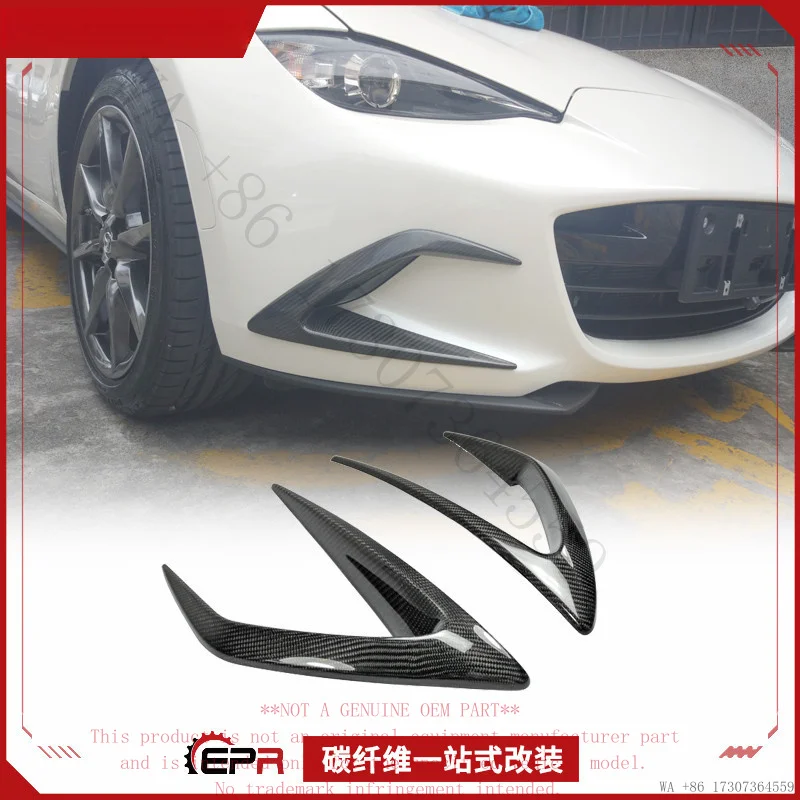 suitable for Mazda MX5 RF ND carbon fiber front bumper fog light covers and left and right air vent covers, non-destruc