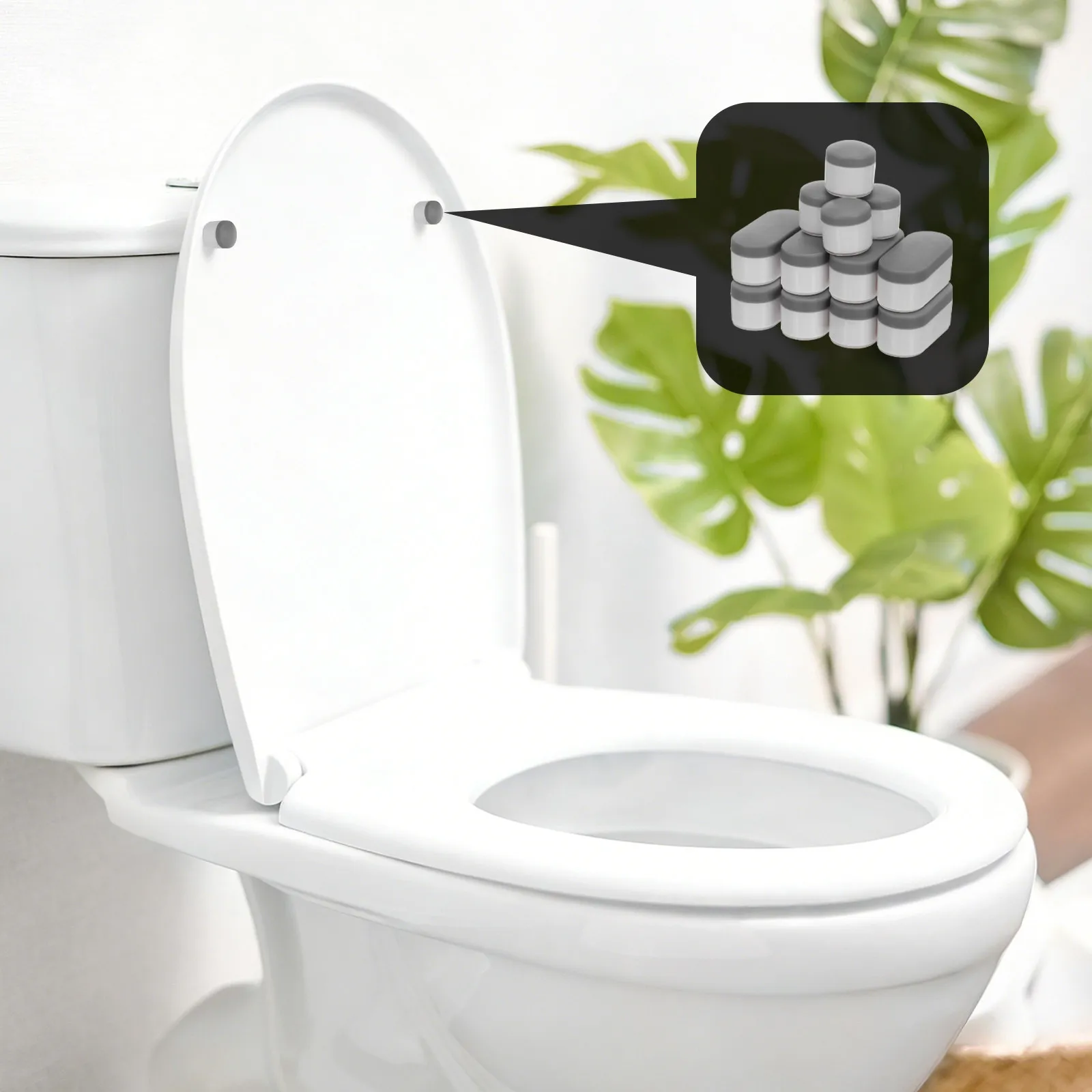 

12Pcs Adhesive Toilet Seat Bumpers 20Mm 19Mm Tpe Universal Lid Buffers Silent Cushion Pads for Bidet Toilet Seat Protector