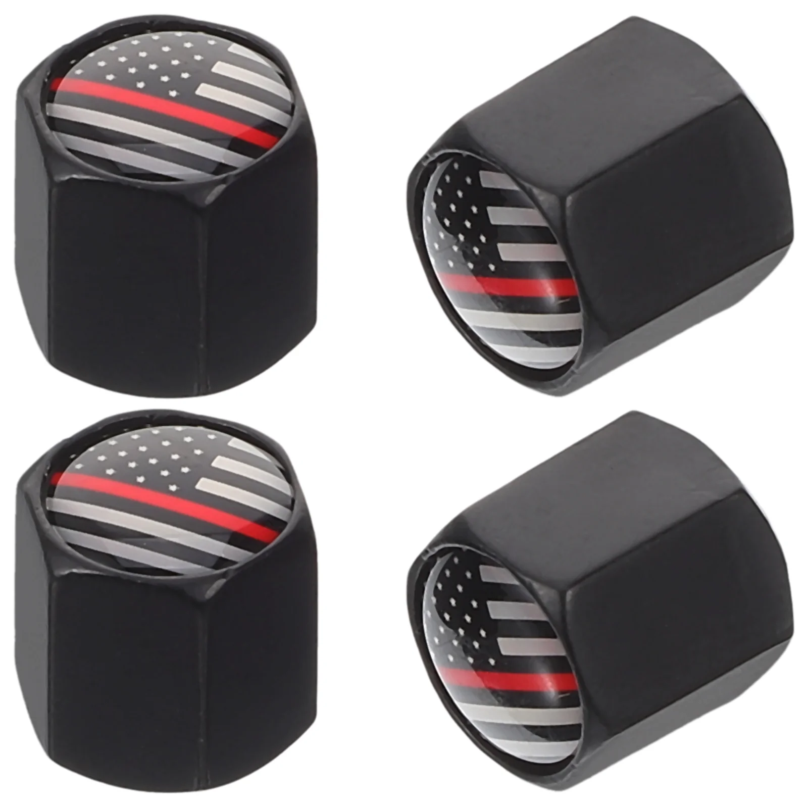 4pcs Tire Valve Stem Cap Flag Pattern Car Decoration Valve Cover Decorative Tire Cap tire valve caps tire valve stem caps