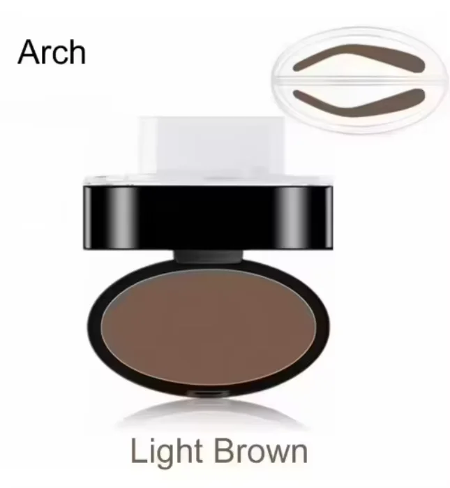 Natuurlijke gebogen wenkbrauwpoederstempel Snelle make-up wenkbrauwstempels Waterdicht poederpalet voor wenkbrauwen Wenkbrauwtint Make-up tools