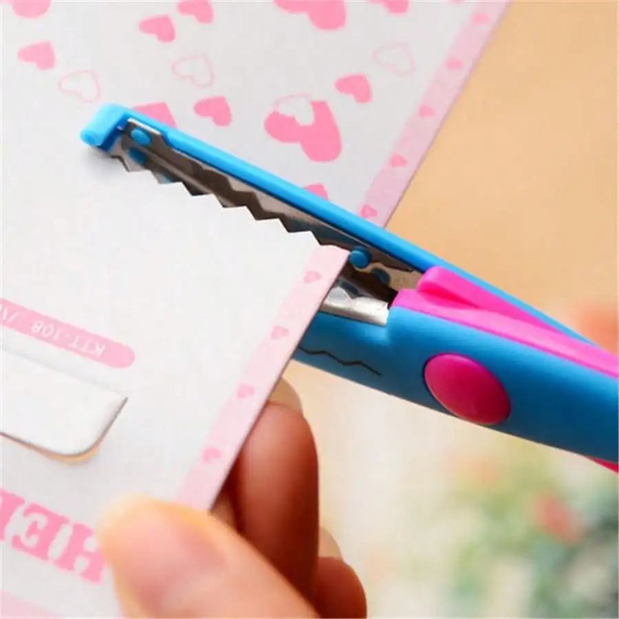 مجموعة مقصات سلامة الطفل مكونة من 6 أشكال مختلفة، مقص مصنوع يدويًا من الفولاذ المقاوم للصدأ وPPSU لسكرابوكينغ والمشروعات الفنية #5