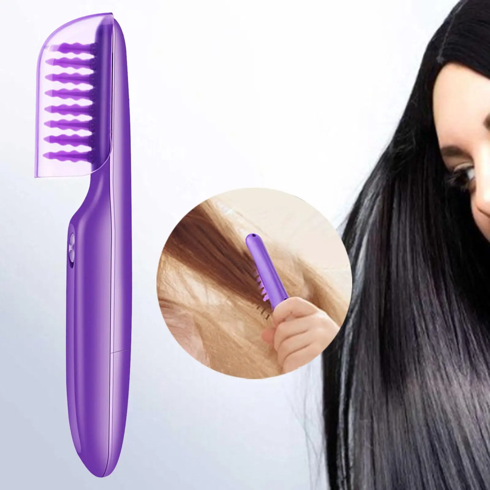 Electric Hair Brush Comb Natural Style Curly Thick Straightening Automated Anti