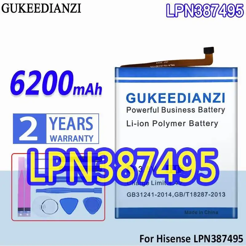 

Аккумулятор мобильного телефона для Hisense LPN387495 высокой емкости 6200 мАч