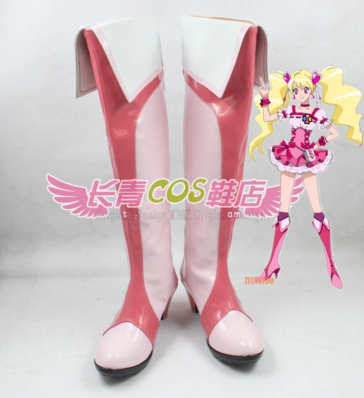 HappinessCharge PreCure! Pretty Cure! Cure Peach Characters Anime Costume Prop Cosplay Shoes Boots