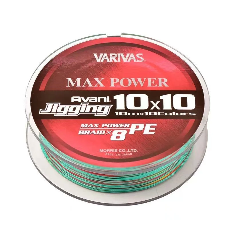 Imagem -06 - Varivas-max Power Jigging pe Linha Oceano Jig x8 Vertentes Trançado Weave Fio Multi Color Linha de Pesca 300m 600m 100 Original do Japão