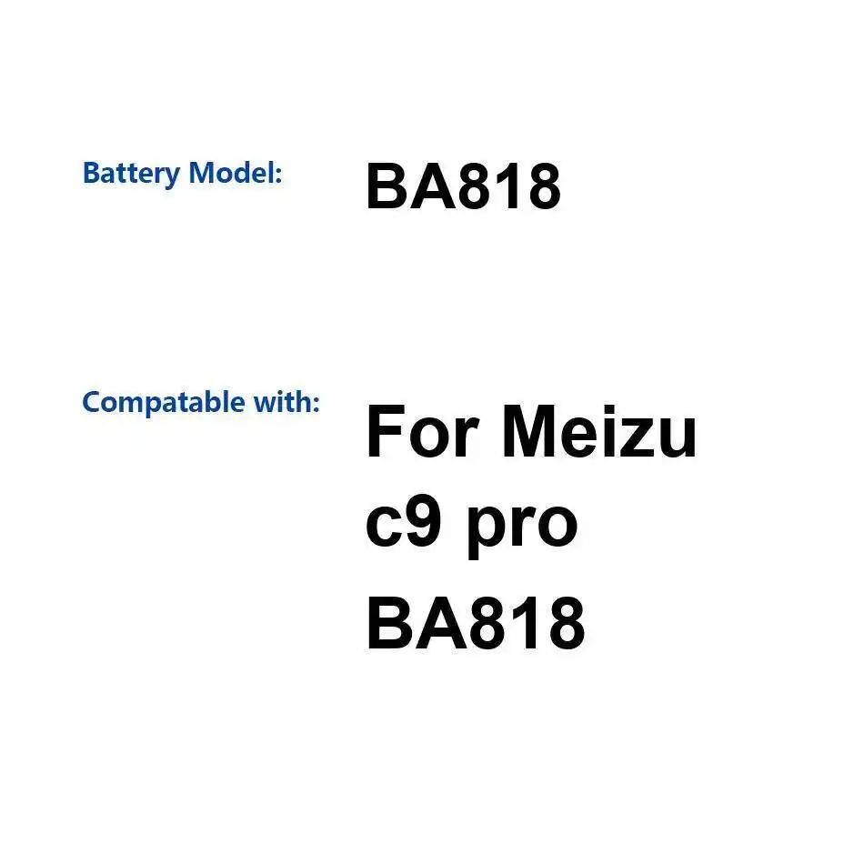 

Экологически чистый аккумулятор для мобильного телефона Meizu C9 Pro 3000 мАч BA818