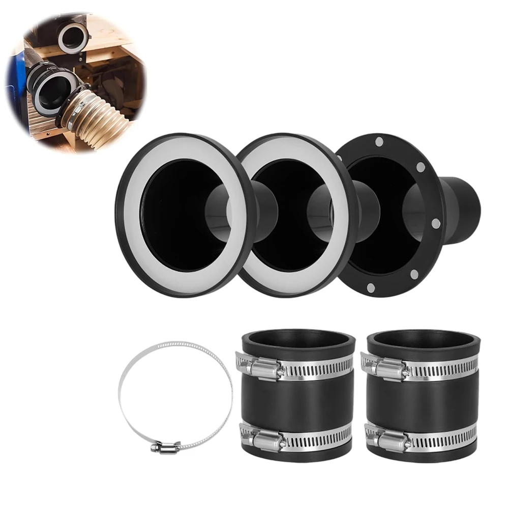 Dust Collection Connector Kit Magnetic Clamp Quick Connect Rubber Coupler For Woodworking Power Tools Vacuum System Accessories 4