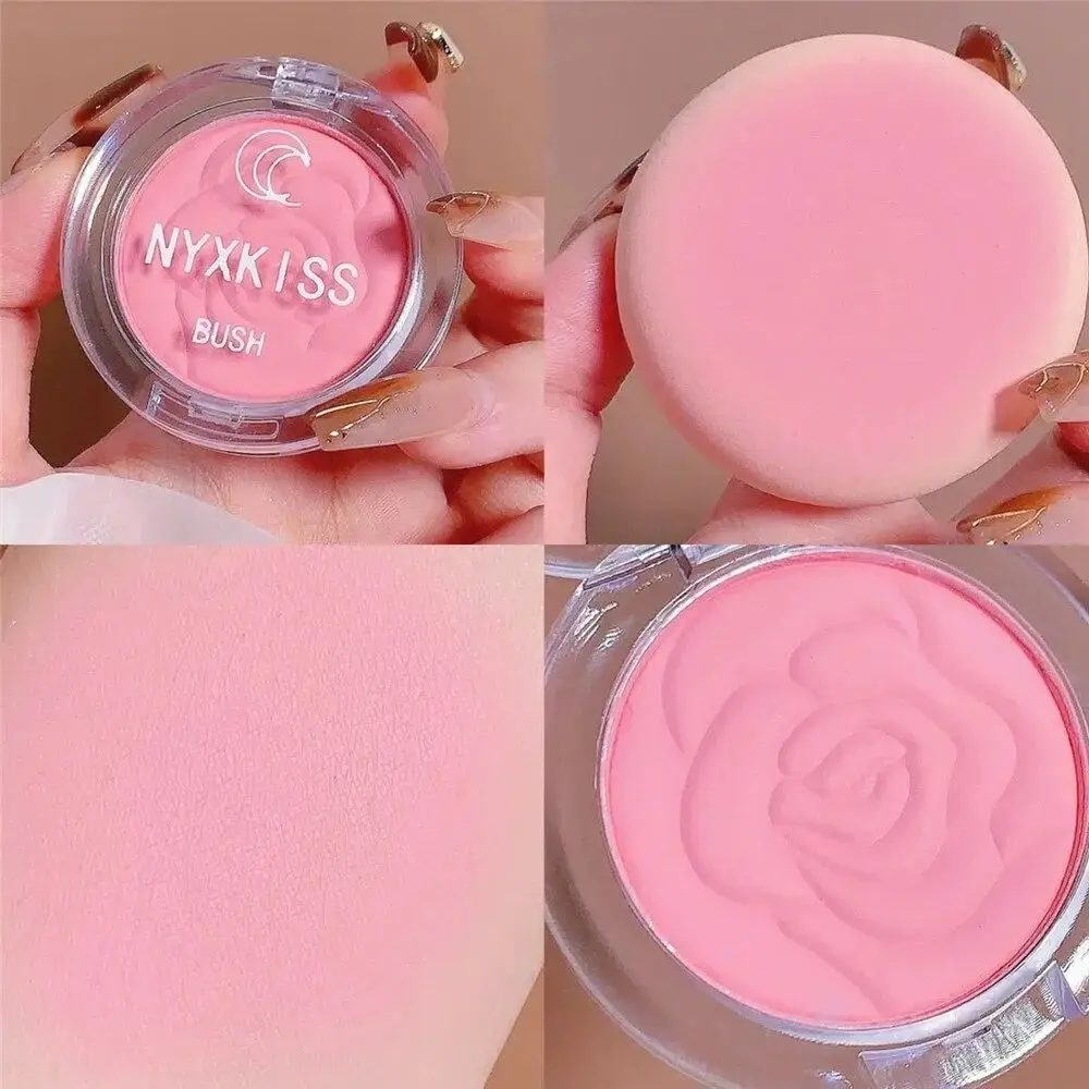 

New Long-lasting Embossed Petals Blush Natural Matte Makeup Blush Peach Pink Orange Tint Palette Cheek Contour Rouge Cosmetics