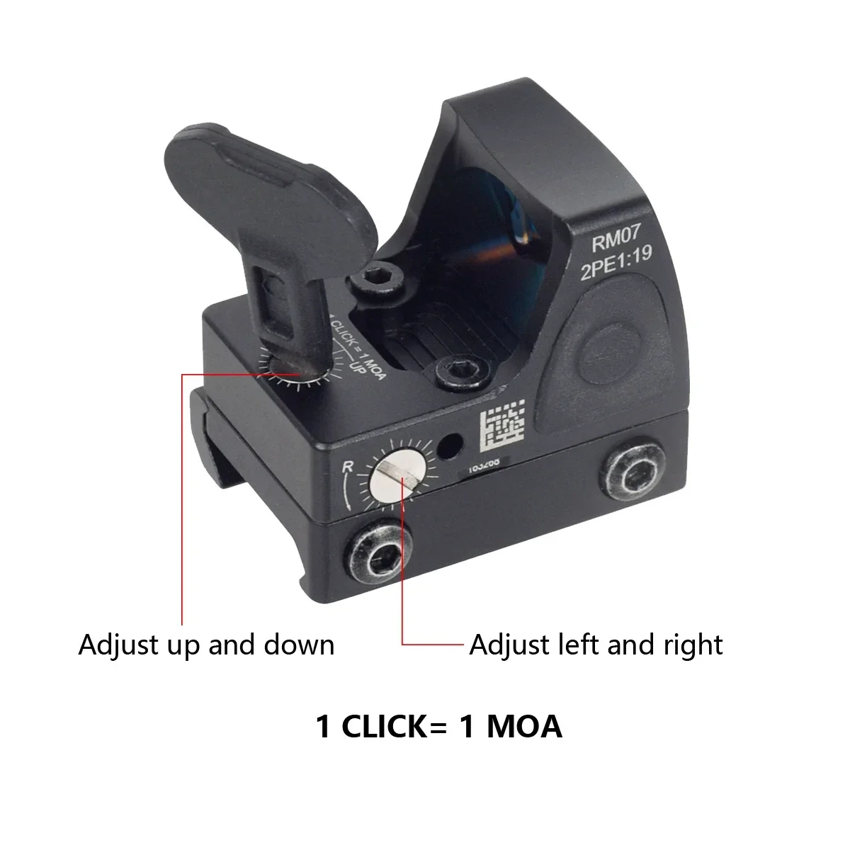 Tactical Mini RMR Red Dot Sight Scope With Glock Rear Sight Mount Base Airsoft Weapon Riflescope Fit 20mm Rail