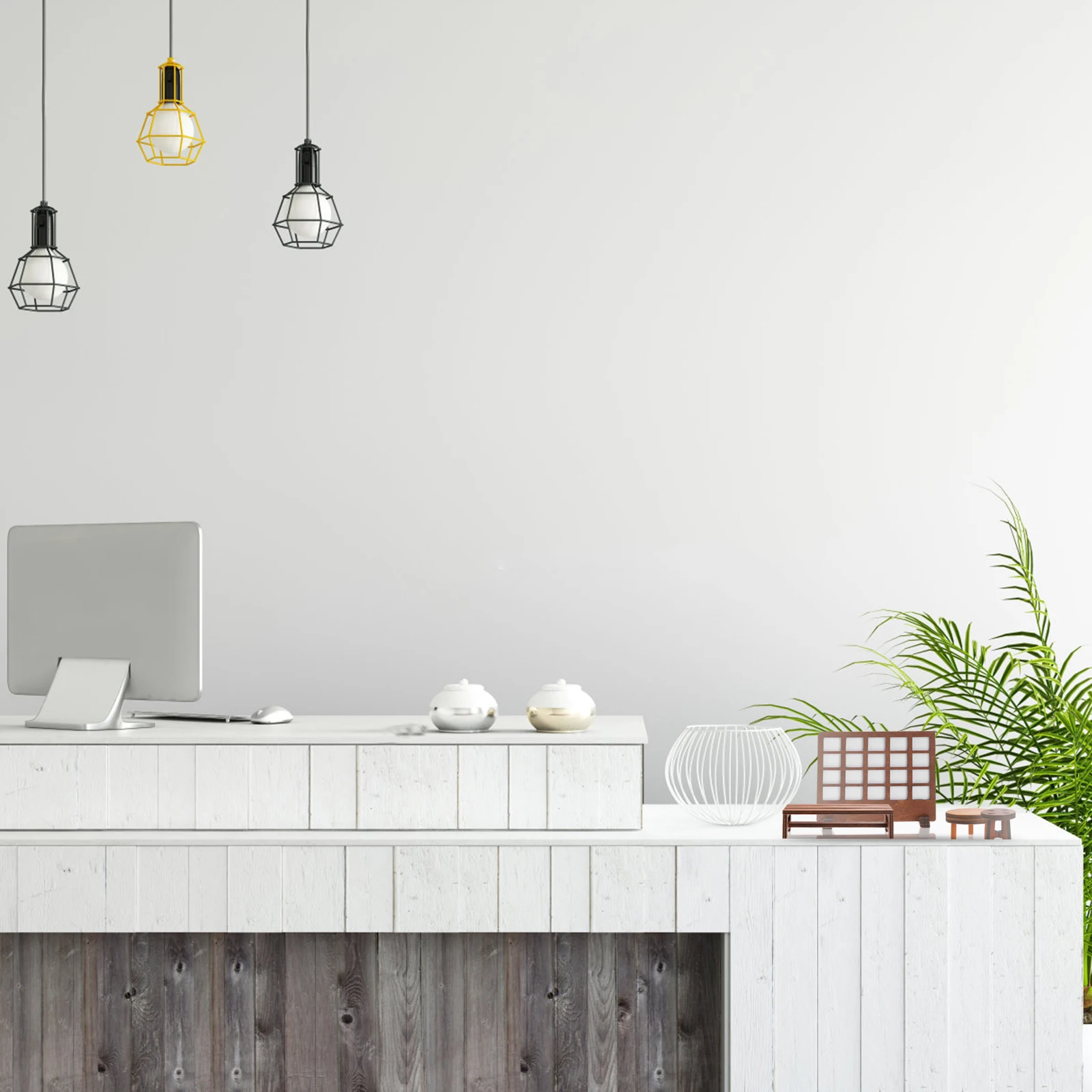 4 szt. Drewniany Zestaw Stołków Ekranowych Miniaturowe Meble Dom Ozdoba Stołek Model Ławeczka Rekwizyt Fotograficzny Retro