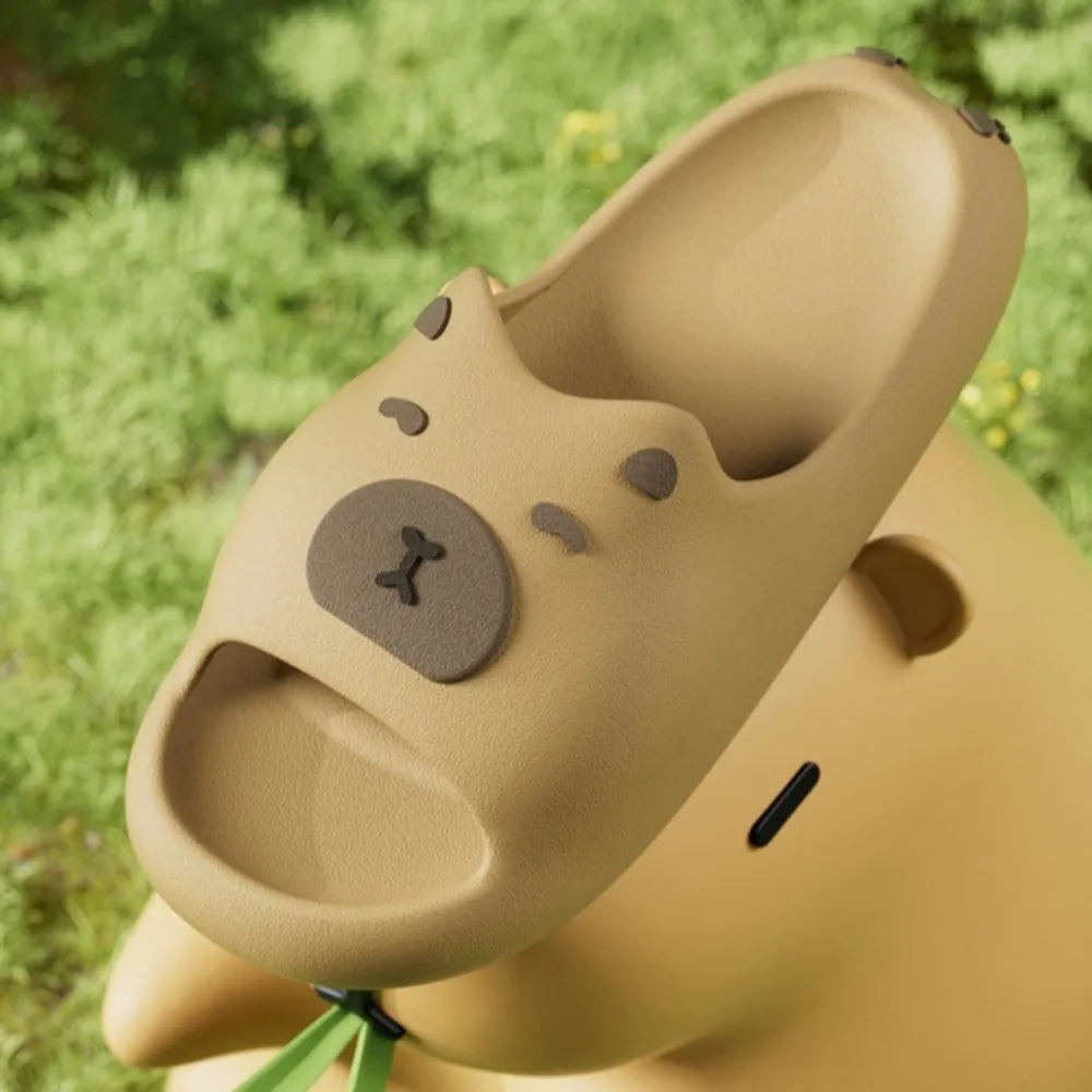 الإبداعية Kawaii كابيبارا النعال إيفا المضادة للانزلاق الصنادل الداخلية سميكة الكرتون سميكة وحيد النعال زوجين