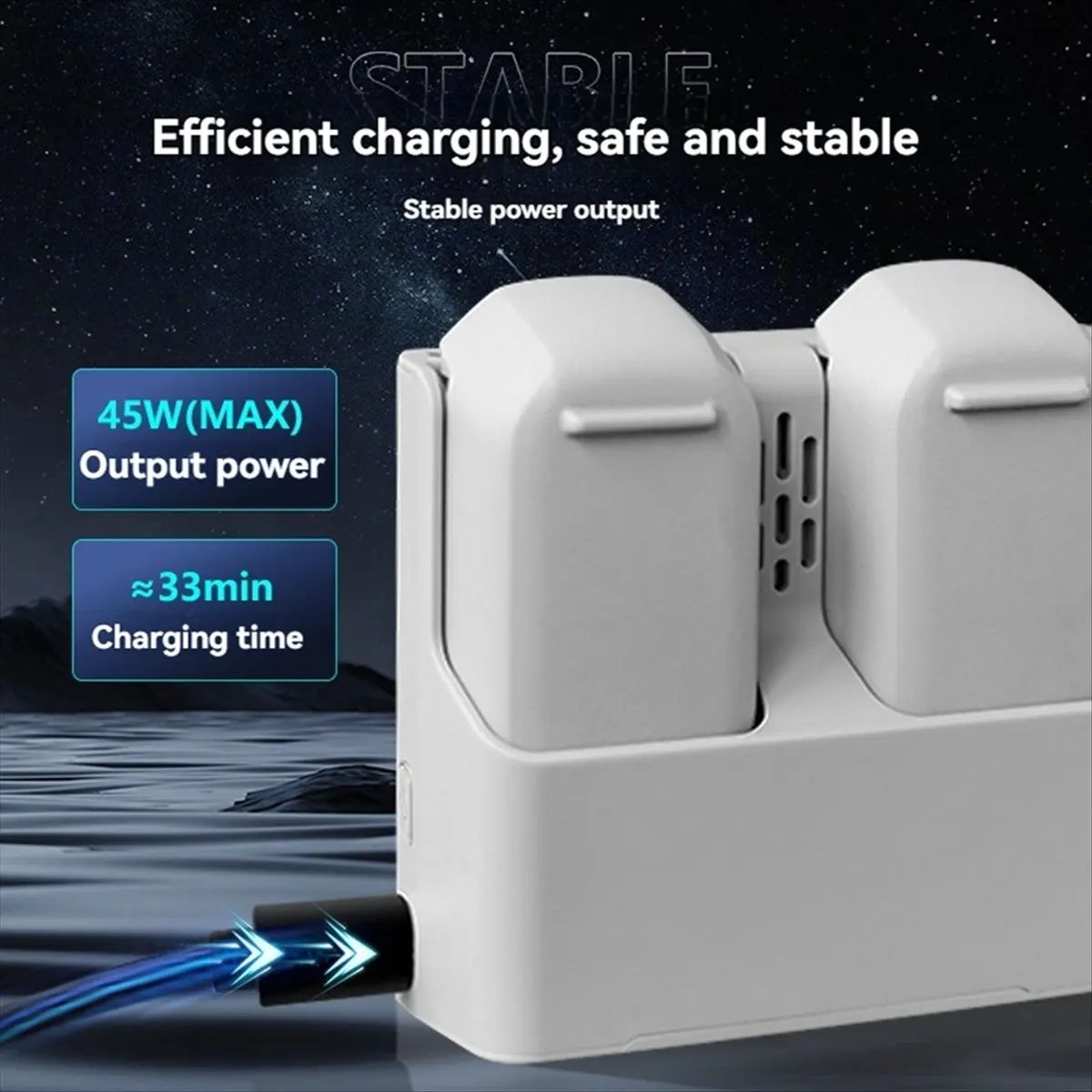 【ELEVATE LIFE】Charging Hub for NEO Two-Way Battery Charger 45W Fast Charging for NEO Charge Manager