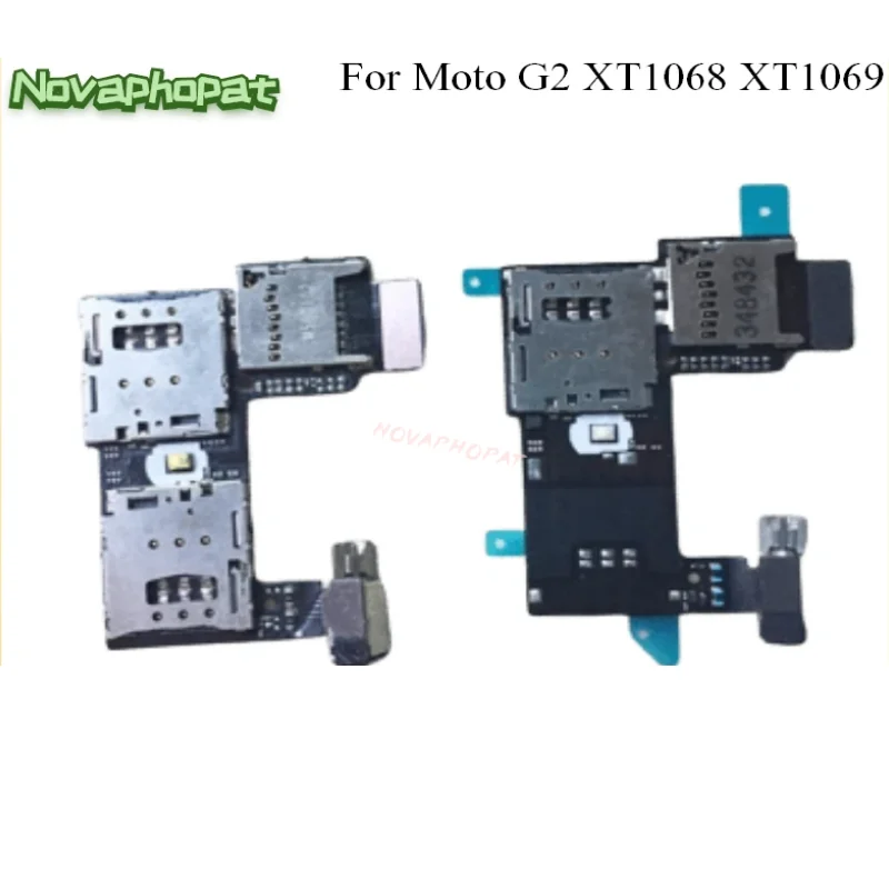SIM Card Reader For Motorola MOTO G2 G+1 2014 XT1063 xt1068 SIM Card Slot Socket Inner Adapter Memory Card With Flex Cable Board