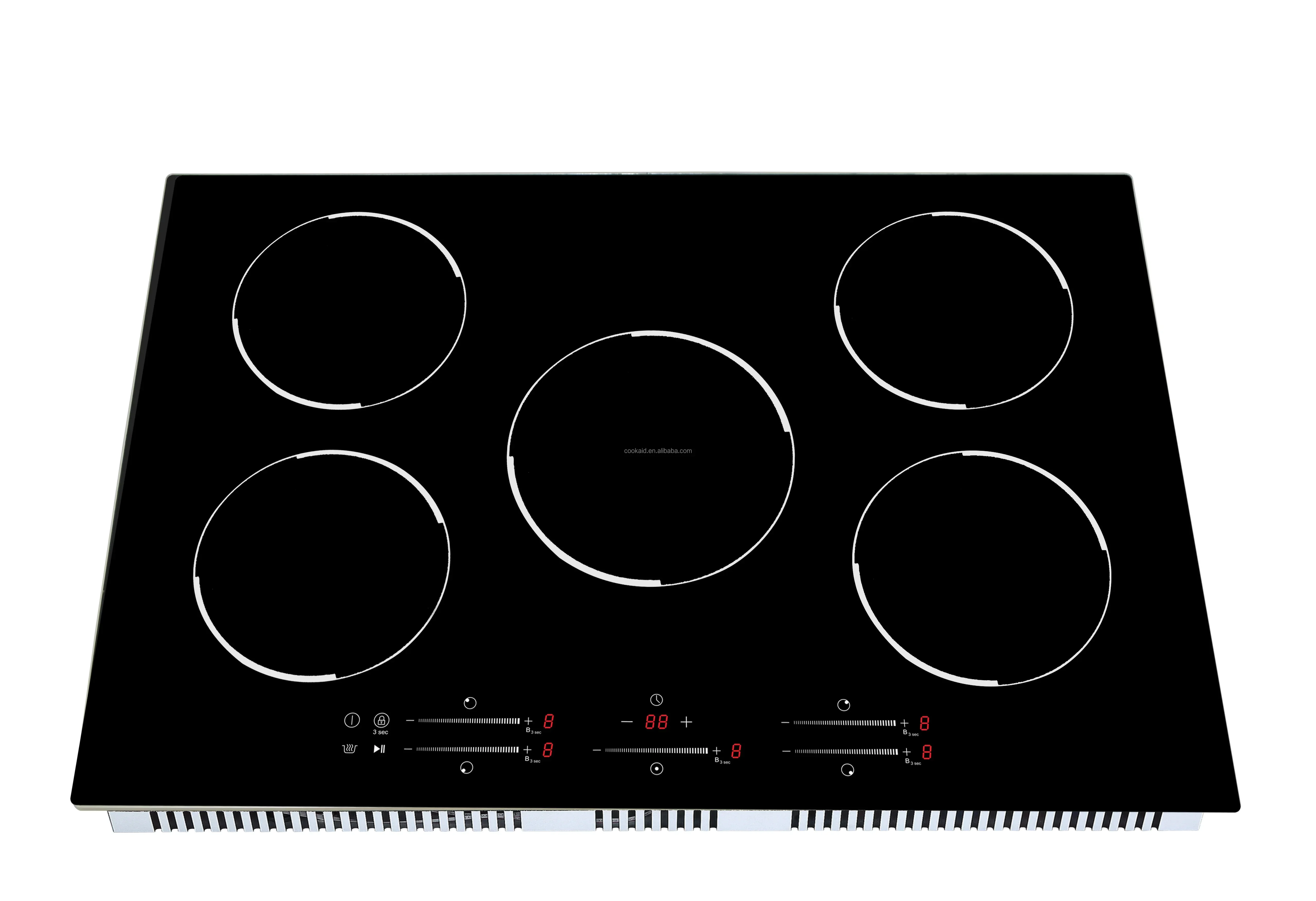 77/90cm built in 5 burner induction cooker hob