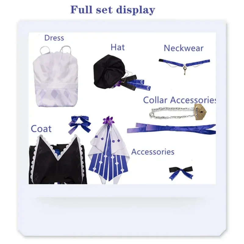 Sky02 أنيمي لعبة هونكاي: ستار السكك الحديدية هيرتا تأثيري حلي أنيقة جميلة لوليتا فستان موحد هالوين حفلة لعب الأدوار Clot88Li