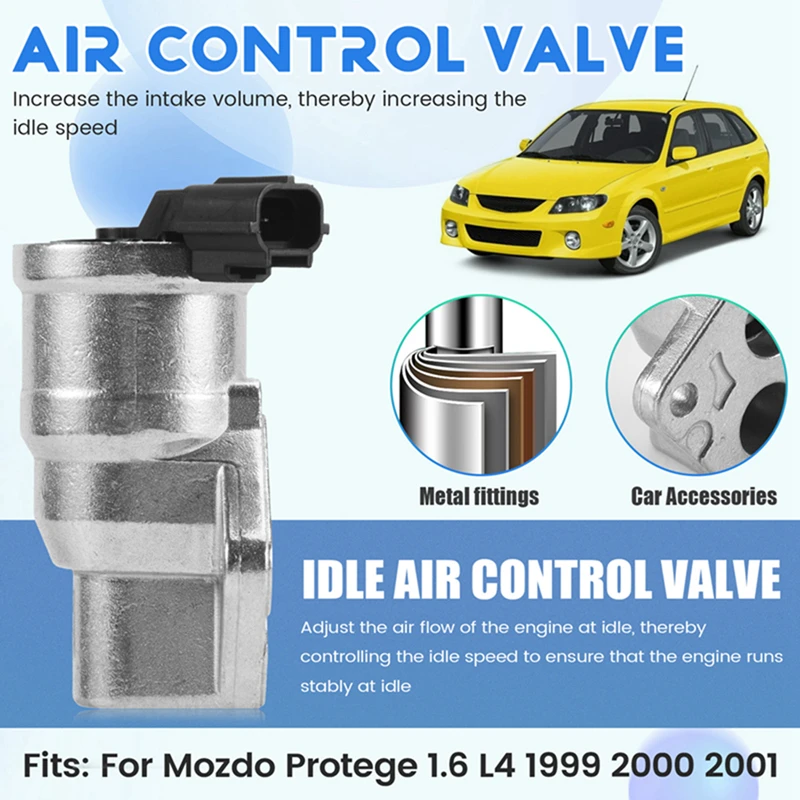 ZM01-20-660 ZM0120660 For Mazda Protege 1.6 L4 1999 2000 2001 Idle Air Control Valve